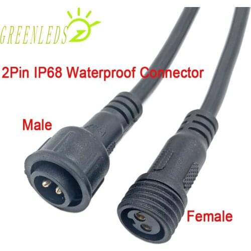 5pcs Female+5pcs Male 2pin/4pin IP68 Waterproof Black Color Connectors for Single and RGB Color Strips