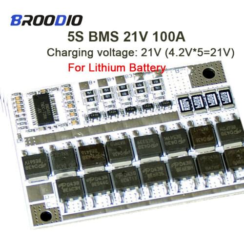 5S BMS 21V 100A 18650 lithium Battery lto equalizer board balancer Charging Li-POLYMER Li-ion Pack Protection Circuit Module