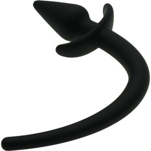 Anal sex toy butt plug black silicone anal Tail Butt Funny Adult Game, adult sex toys