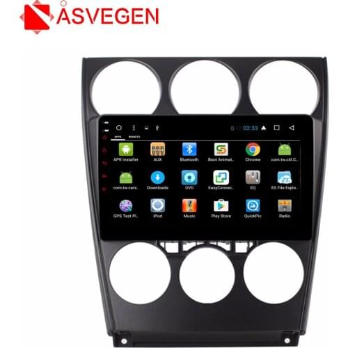 Asvegen 9'' Autostereo Android Quad Core Car DVD Player For Mazda 6 2006-2015 GPS Navigation Radio Audio Touch Screen Multimedia