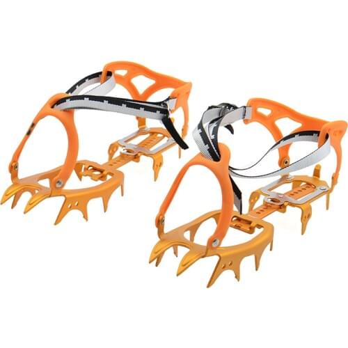 BRS-S3 14 Teeth Ice Grippers Walking Crampons Ultralight Aluminium Alloy Mountaineering Crampons Equipment