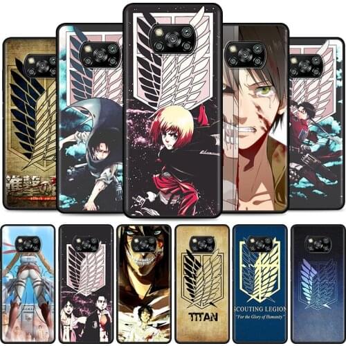 Anime Attack On Titan Case for XiaoMi Poco X3 Pro X3NFC M3 F1 F3 Mi 9 10T 9T Note 10 10T Pro A2 Lite 11 CC9 Cell Phone Cover