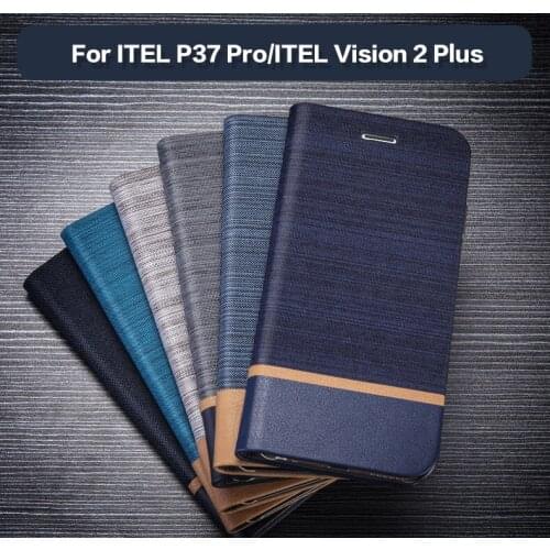 PU Leather Wallet Case For ITEL P37 Pro Business Phone Case For ITEL P37 Pro Book Case Soft Silicone Back Cover