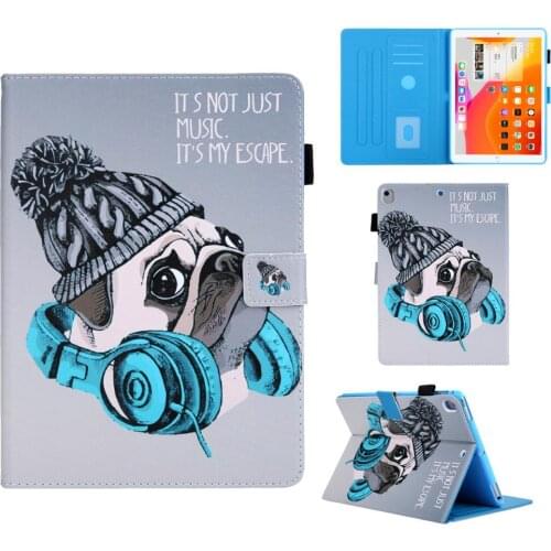 For iPad Case 10.2 inch 7th Generation Cute Kawaii Horse Puppy Magnetic Protective Case for iPad Air 3 10.5 2019 10 2 Case Capa