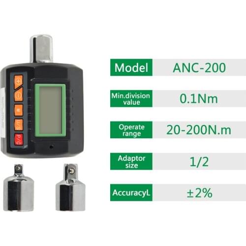 200Nm digital torque adapter for car bicycle repaires torque set