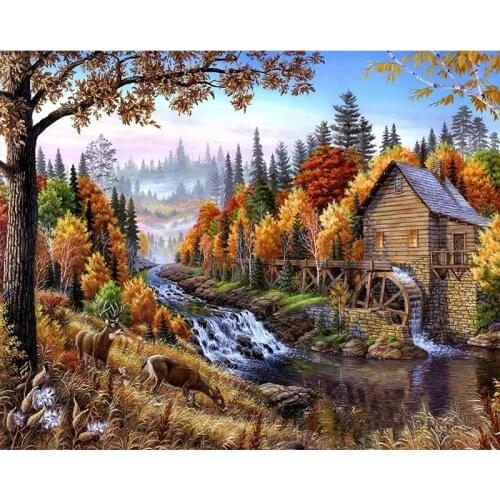 Diy Painting By Numbers Home Decor Wall Art Picture Acrylic Paint On Canvas Handpainted For Living Room Europe City bridge