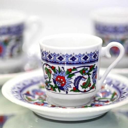 Turkish Coffee and Saucer Set Porcelain