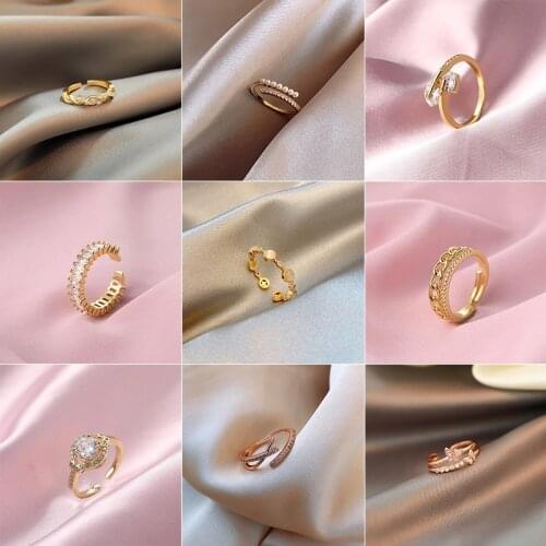 Resizable Stainless Steel Rings For Women Korean Fashion Tide Engagement Wedding Woman Ring Jewelry Accessories Wholesale 2021