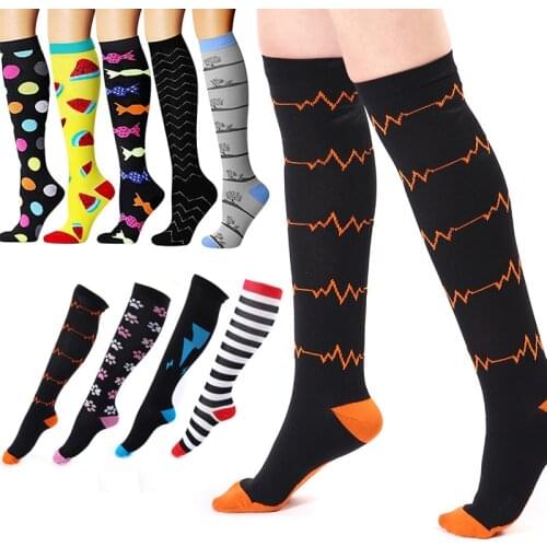 49 Styles Unisex Socks Compression Socks Breathable Outdoor Travel Activities Fit For Nurses Shin Splints Flight Travel Socks