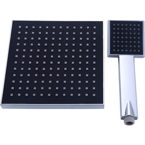 Square Showerhead Top Ceiling Mounted Rainfall Shower Head Sprayer Tap With ABS Bathroom HandHeld Water Saving Shower Head Tool