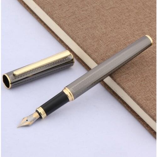 Metal golden piece Trim office gift Gun gray wave Iridium Fountain Pen