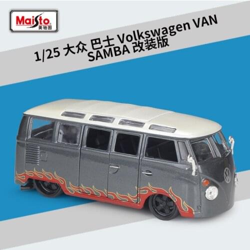 Maisto 1:25 Volkswagen VAN SAMBA Model Car Simulation Alloy Racing Metal Toy Car Children Toy Gift Collection