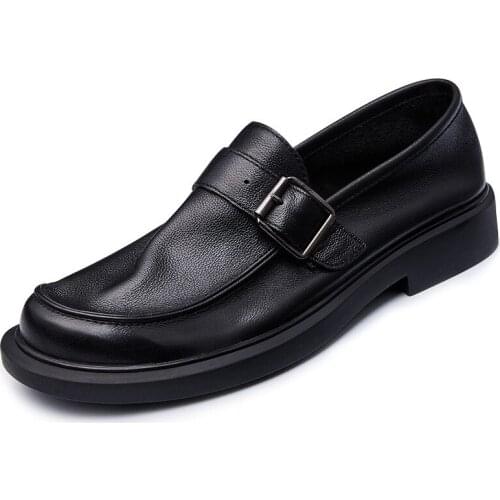 Mens Genuine Leather Dress Shoes Loafers Shoes Soft Bottom Breathable Casual Shoes Summer Cowhide British Retro Men Custom Shoes