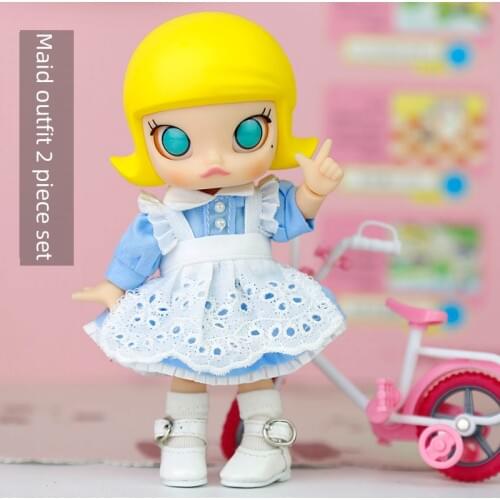 New ob11 doll clothes, obitsu 11, 1 / 12bjd joint doll clothing accessories cute doll clothes maid suit Molly doll clothes