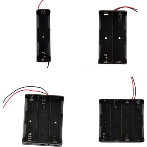 New 18650 Power Bank Cases 1X 2X 3X 4X 18650 Battery Holder Storage Box Case 1 2 3 4 Slot Batteries Container With Wire Lead