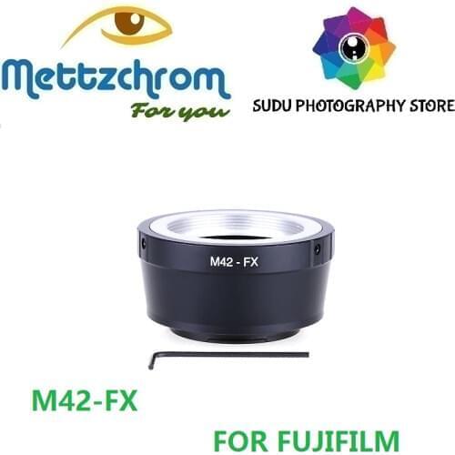 Mettzchrom M42-FX Mount Lens Adapter Ring for M42 to XPro1 Xpro2 XE1 X-T10 XE2 XT1 XT2