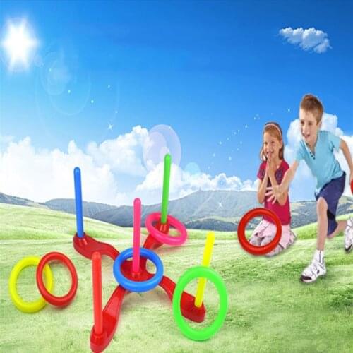 10 Pcs Plastic Toss Rings Target Throw Carnival Backyard Park Games Kids Intelligence Development Educational Exercise Toy MAY-9