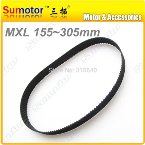 MXL Width 10mm Pitch 0.08 inch Length 6" 8" 8.9" 10" 12" 16" 20" 25" 33" rubber closed Timing belt for CNC 3D printer Engraving