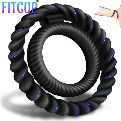 Silicone Dual Penis Ring for Men Lover Couple Cock Dick Rings Delayed ejaculation Adult Sex Toys for 18 Men Sex Shop Bdsm Gays