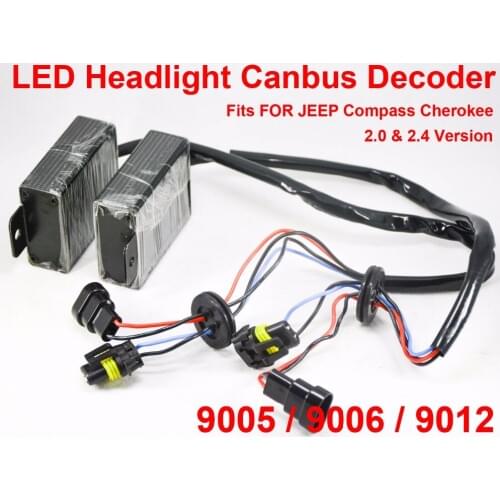 1 Pair 9005 9006 9012 LED Headlight Decoder Canbus Canceler HB3 HB4 H11 H7 Anti-hyper Flash Blink Fits For JEEP Cherokee 2.0 2.4