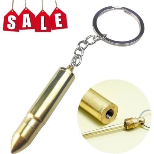 1PCs Portable Bullet Keychain Shape Earpick Ear Pick Spoon Keychain Couple Lovers Keyring Unisex Home Storage Key Decoration