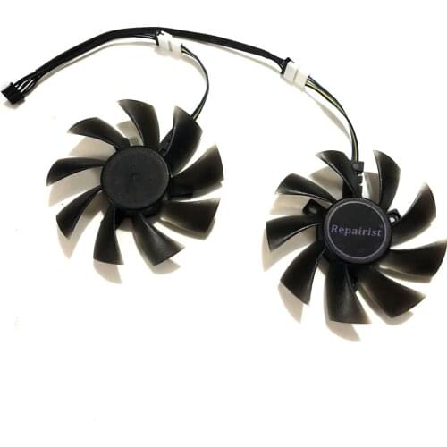 2x gpu fans VGA Cooler rx470 graphics card Fan as Replacement For Gigabyte RX480 Video Card RX 480/470 Cooling