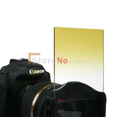 2PCS Gradual yellow square Color Conversion Filter for Cokin P Series