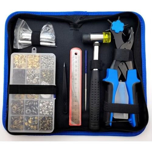 340 Sets 633# 6mm 8mm New Leather Rivets Single Cap Rivets Tubular Metal Studs with Fixing Tool Kit for Leather Craft Repairing