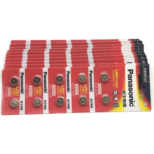 80pcs/lot Panasonic LR41 Button Cell Battery LR 41 SR41 AG3 G3A L736 192 392A Zn/MnO2 1.5V Lithium Coin Batteries Cell