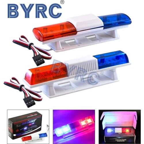 RC Car Accessories Led Police Flash Light Alarming Light for 1/10 HSP Kyosho Traxxas Tamiya Axial SCX10 D90 RC Car Parts