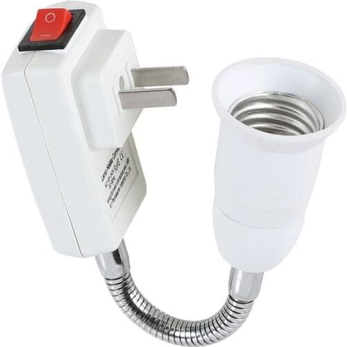 Hot XD-E27 Socket Adapter with On/Off Switch to US Plug,Flexible Extension Lamp Bulb Holder Converter