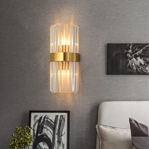 Crystal Wall Lamp Luxury Modern Led Wall Light Indoor Gold Wall Sconce Living Room Bedroom Bedside Lamp Home Decor Luminarias