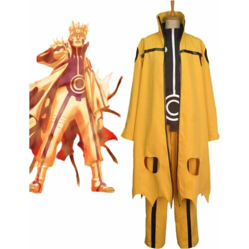 Uzumaki Narut Nine-Tails Chakra Mode Cosplay Costume
