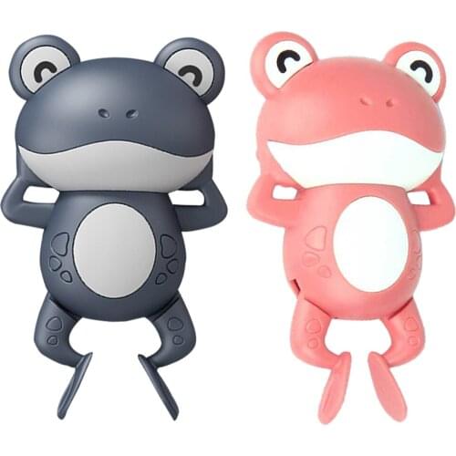 1pcs Creative Baby Bath Toys Wind Up Swimming Frog Toy Water Game Floating Toys