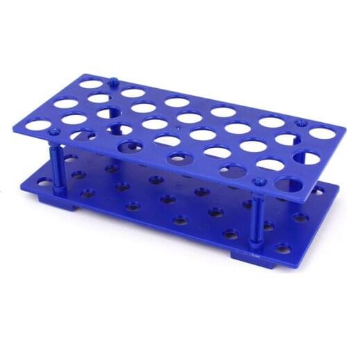 Laboratory Plastic 28 Hole 17mm Dia 15ML Centrifugal Test Tube Rack Holder