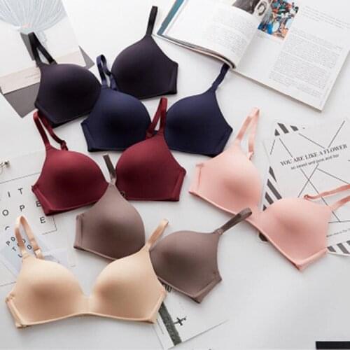 Hot Sale Ultra-Thin Seamless Bras for Women Push Up Bras Brassiere A B Cup Underwear Sexy Bra Three Quarters(3/4 Cup) Lingerie