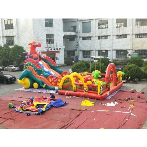 Factory direct sales inflatable inflatable slide castle / inflatable trampoline barrier / large trampoline