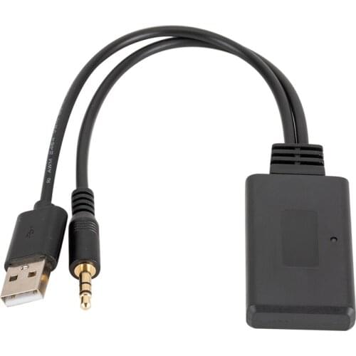 Newest Bluetooth 5.0 Receiver Adapter USB + 3.5mm Jack Stereo Audio For Car AUX Speaker