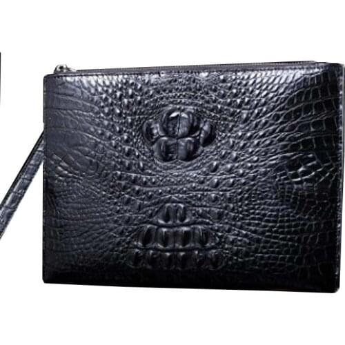 Ourui new arrival new selling true crocodile leather men Hand bag Black, brown, men crocodile bag men clutch bag