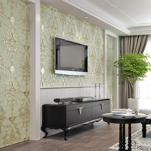 Wallpaper 3d Embossed Non-woven Wallpapers Luxury European Wall Paper Mural Design,living Room Wallpaper Designs Home Decor