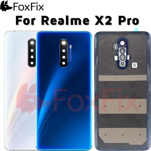 Original 6.5 Inch for Oppo Realme X2 Pro X2Pro Back Battery Cover Door Housing Case+Rear Glass Camera Lens For Realme X2 Pro