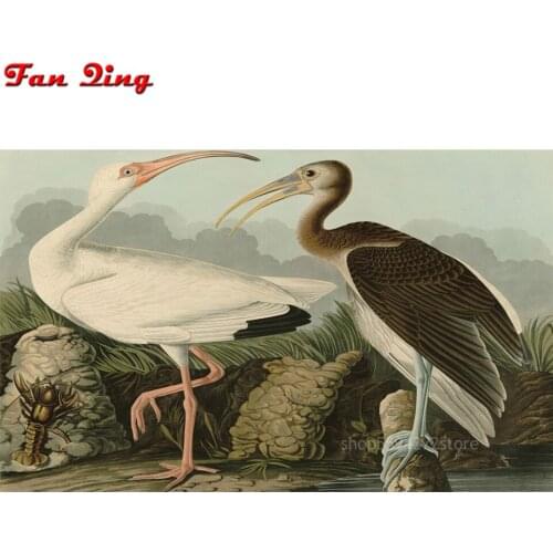 Full Square/Round DIY Diamond Embroidery Egret bird 5D Diamond Painting Rhinestone Mosaic Cross stitch home Decor