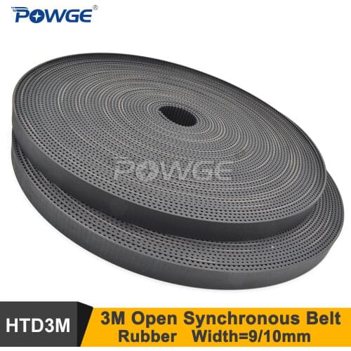 50meters 3M Timing Belt 3M 9 Open Ended Timing Belt Width 9mm 3M-9 HTD3M Rubber Belt High Quality