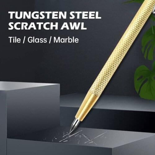 Glass Ceramic Marker Pen Tungsten Steel Ceramic Tile Hand Woodworking Scriber Mark Clip Pen Floor Metal Shell Lettering Marker