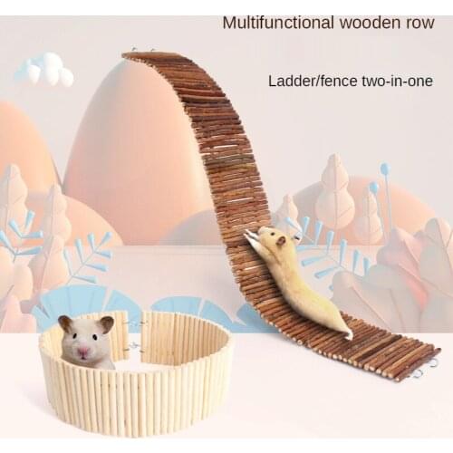 Hamster Supplies Hamster cage landscaping supplies Natural wooden long ladder Hamster swing wood fence Small animal accessories