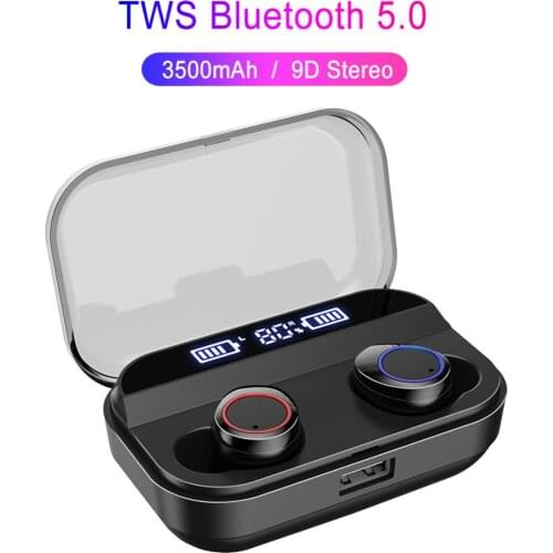 TWS Stereo 5.0 Earphone Power Display Wireless Earphones Touch Control Sport Cordless Earbuds Headset with Charge Box