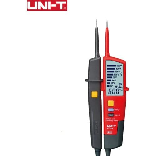 UNI-T AC DC Voltage Continuity Tester 690V Metal Detector Waterproof Test Voltage Meter Pen Full LCD Display RCD Test Multimeter