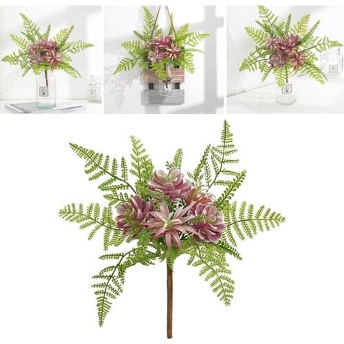 Unpotted Fake Succulents Plant,Realistic Textured Faux Succulent Pick for Bookshelf, Living room, Coffee Table,Garden Decoration