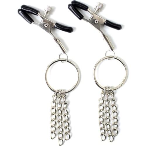 Nipple Clamps With Metal Tassels Adult Games Sex Products For Woman Bdsm Bondage Erotic Sex Toys For Couples Fetish Teat Clips