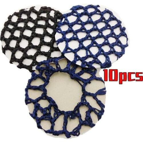 10 Pcs/set 3 colors Nylon Mesh Elastic Knot Bun Cover Hairnets for Women